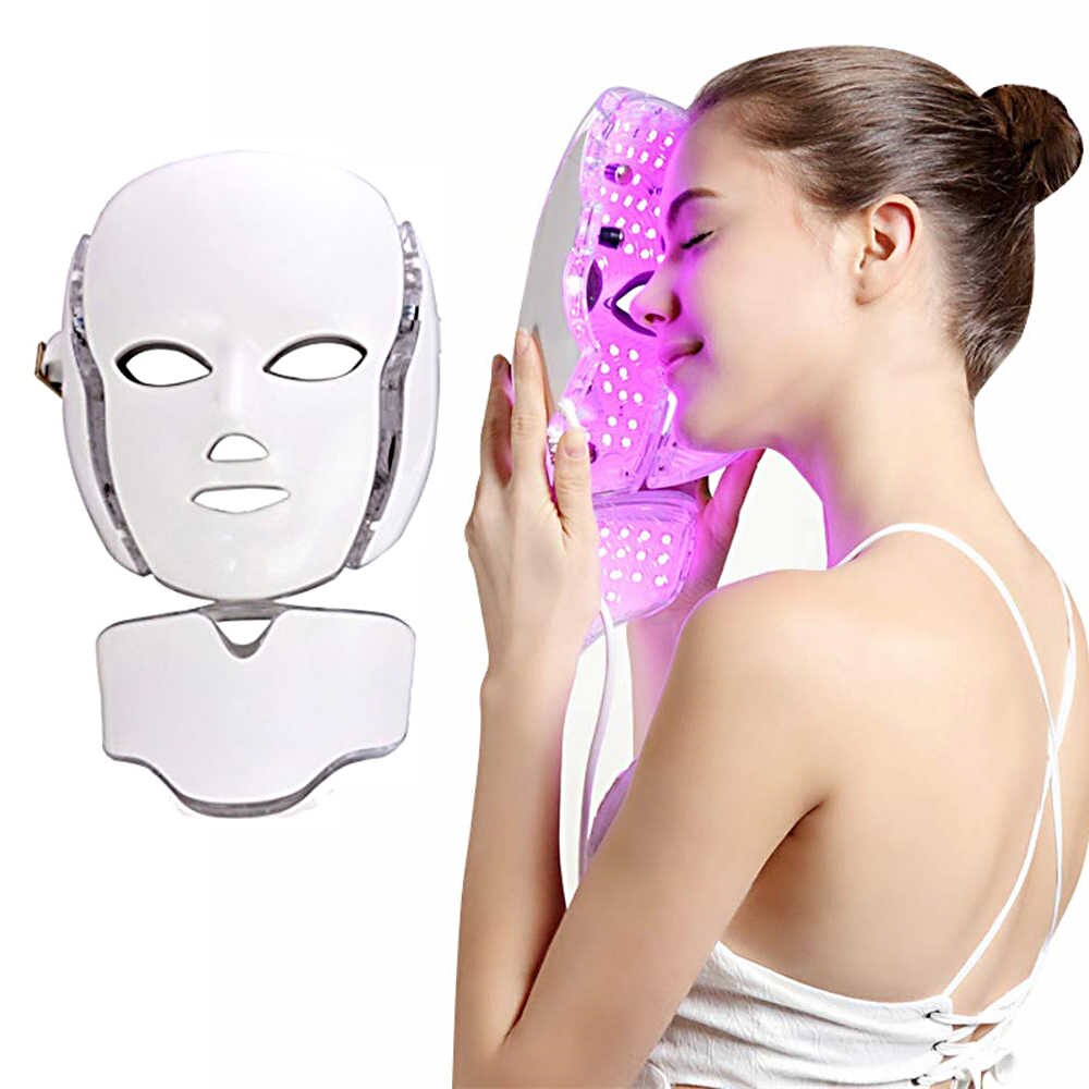Светодиодная LED маска с функцией микротоков и накладкой для шеи_5