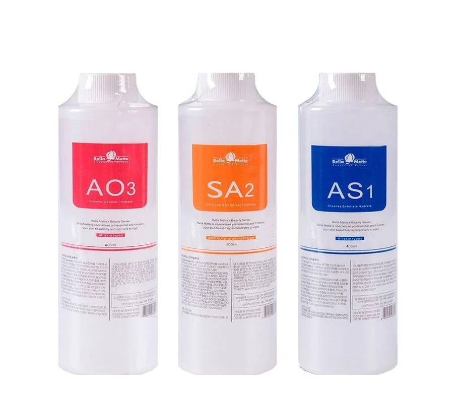 Лосьон (набор сывороток для очищения, увлажнения и восстановления кожи) для гидропилинга и аквапилинга (набор SA1+SА2+AO3)_1